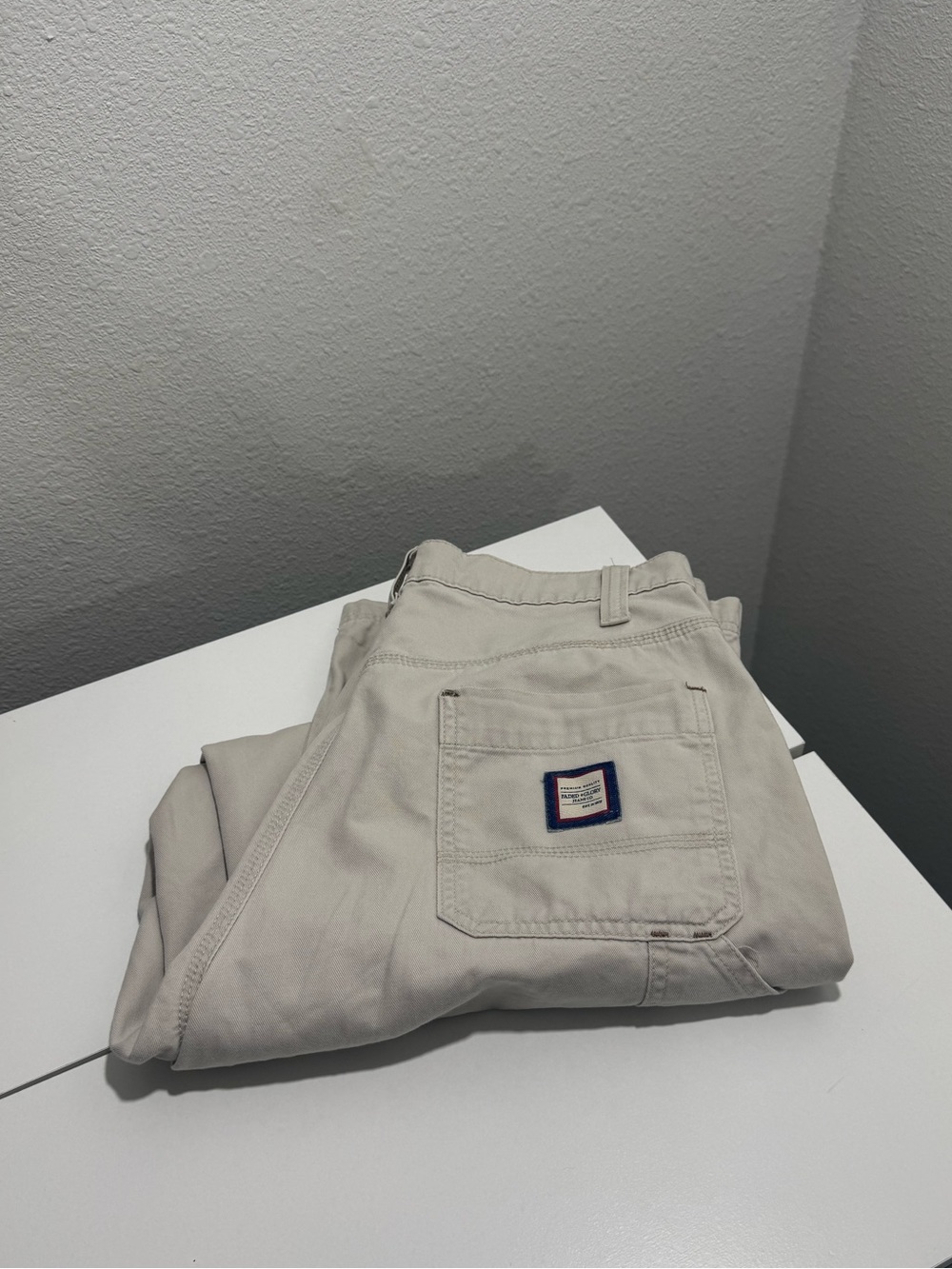 Beige carpenter jeans